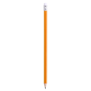 Ołówek z gumką pomarańczowy