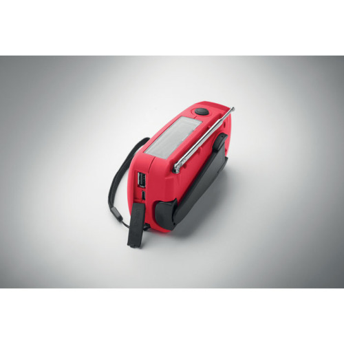 Przenośne radio z latarką LED Czerwony MO2746-05 (10)