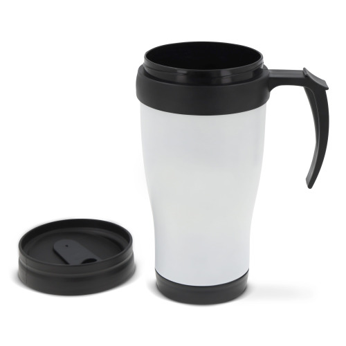 Kubek metalowy 350ml Ciemnobrązowy / biały LT98759-N5001 (2)
