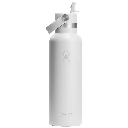 Butelka na wodę Hydro Flask Standard Mouth, pojemność 621 ml, izolowana, ze stali nierdzewnej Biały 10099001 (1)