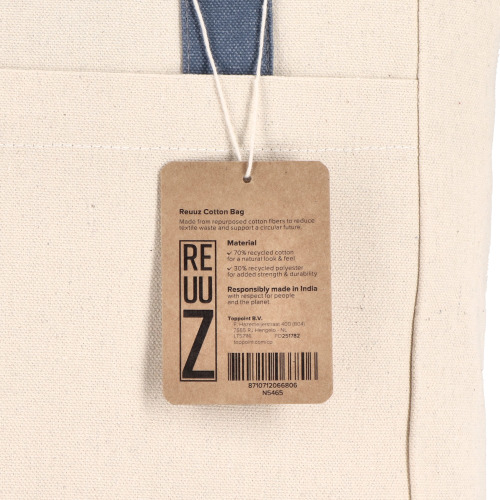 Torba Canvas InSideOut Reuuz 33 x 42 x 10 cm Ecru / niebieskoszary LT57116-N5465 (3)