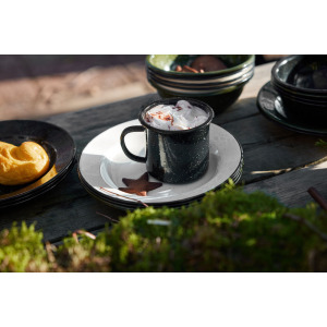 DORIS EMALIOWANY TALERZ, CZARNY