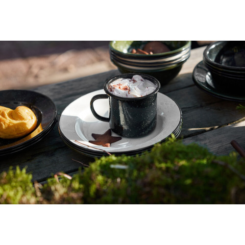 DORIS EMALIOWANY TALERZ, CZARNY Czarny 5018414- (1)