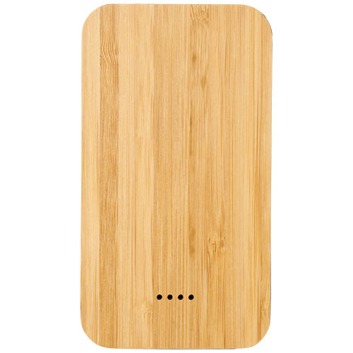 Bambusowy/materiałowy bezprzewodowy powerbank Future 6000 mAh Piasek pustyni 12411700 (3)