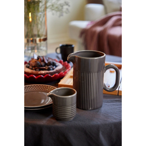 EDITH OBRUS OKRĄGŁY, SZARY Szary 5018559- (2)