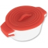 Pojemnik porcelanowy z silikonową przykrywką DELHI czerwony 889405  thumbnail