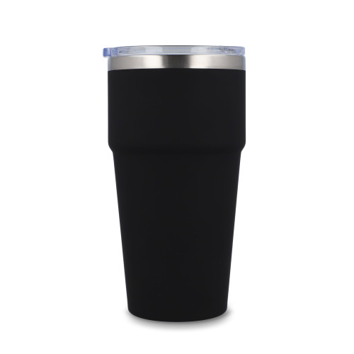 T-ceramiczny kubek do samochodu o miękkim dotyku 500ml Czarny LT98729-N0002 (2)