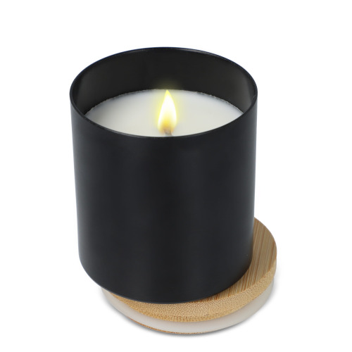 Świeca zapachowa Bhakti na bazie roślin w aluminiowym słoiku z recyklingu Czarny LT90745-N0002 (1)