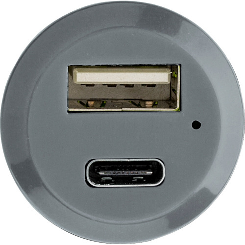 Ładowarka samochodowa USB Szary V3882-19 (1)