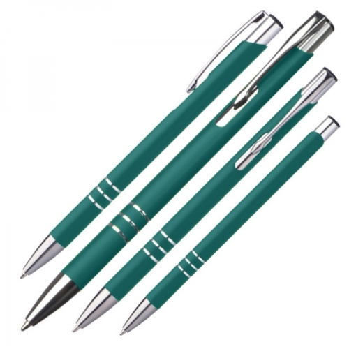 Długopis metalowy soft touch NEW JERSEY zielony 055509 (1)