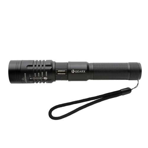 Latarka Gear X, ładowana przez USB Czarny P513.851 (3)
