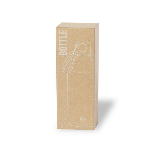 Butelka sportowa 400 ml z aluminium z recyklingu, z karabińczykiem Niebieski V1065-11 (1)