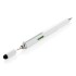 Długopis wielofunkcyjny, poziomica, śrubokręt, touch pen biały V1996-02 (1) thumbnail