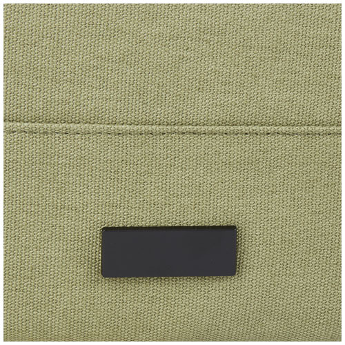 Joey 15-calowy plecak na laptopa z płótna z recyklingu z certyfikatem GRS o pojemności 15 l Oliwkowy 12067860 (6)