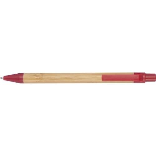Długopis bambusowy Halle czerwony 321105 (2)