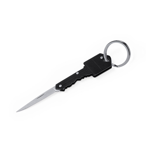 Brelok do kluczy, nóż składany, scyzoryk czarny V2099-03 (1)