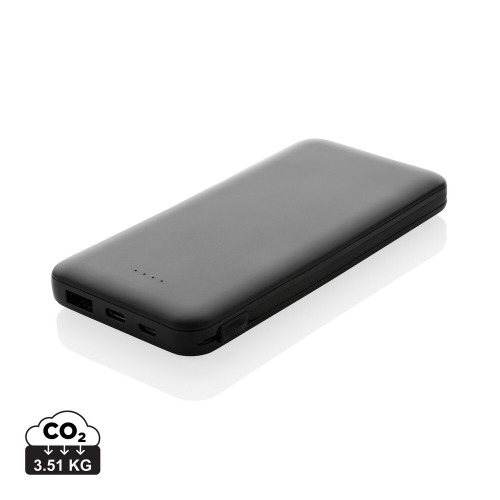 Power bank 10000 mAh Lockhart, zintegrowane kable Czarny P322.431 (12)