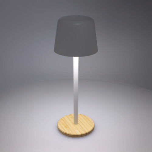 Lampa stołowa Solis z regulacją jasności i podstawą z bambusa Biały LT93353-N0001 (4)