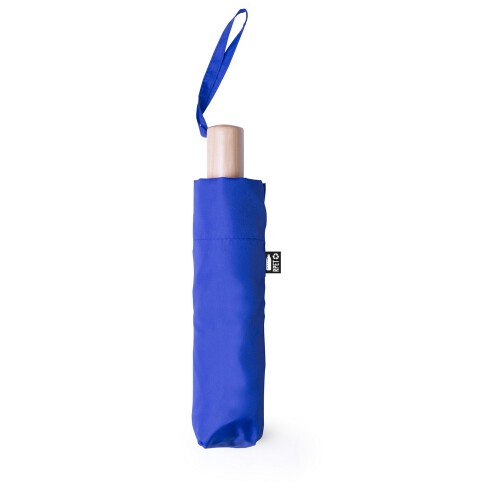 Ekologiczny wiatroodporny parasol manualny, składany niebieski V0762-11 