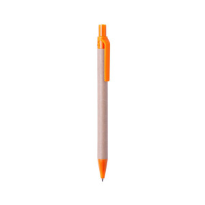 Długopis z kartonu z recyklingu pomarańczowy