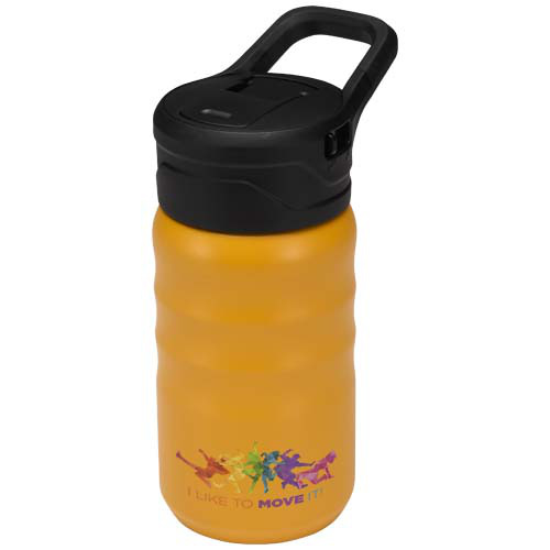 Bidon sportowy Knox o pojemności 350 ml, wykonana ze stali nierdzewnej z podwójnymi ściankami i materiału pochodzącego z recy Żółty 10095211 (1)
