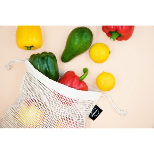 Bawełniany worek na owoce i warzywa B'RIGHT, mały beżowy V0781-20 (5)