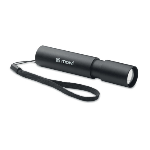 Aluminiowa latarka akumulatorowa Czarny MO2461-03 (3)