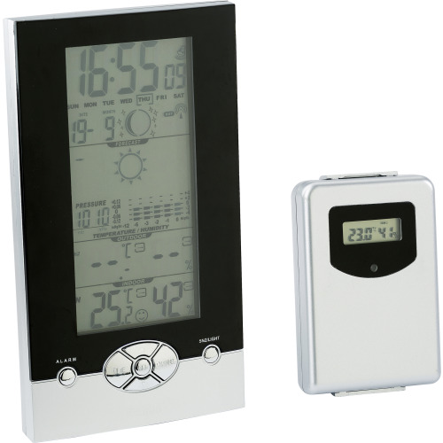 Cyfrowa stacja pogodowa z czujnikiem zewnętrznym Srebrny V3465-32 