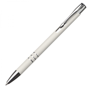 Długopis metalowy soft touch NEW JERSEY biały