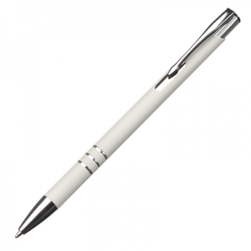 Długopis metalowy soft touch NEW JERSEY biały 055506 