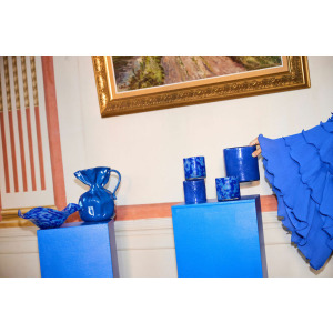 ŚWIECZNIK CALORE XS, MULTI BLUE