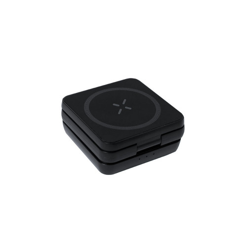 Magnetyczna ładowarka bezprzewodowa 15W z RABS, 3 w 1, stojak na telefon Czarny VA604-03 (2)