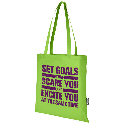 Zeus tradycyjna torba na zakupy o pojemności 6 l wykonana z włókniny z recyklingu z certyfikatem GRS Limonka 13005163 (1)