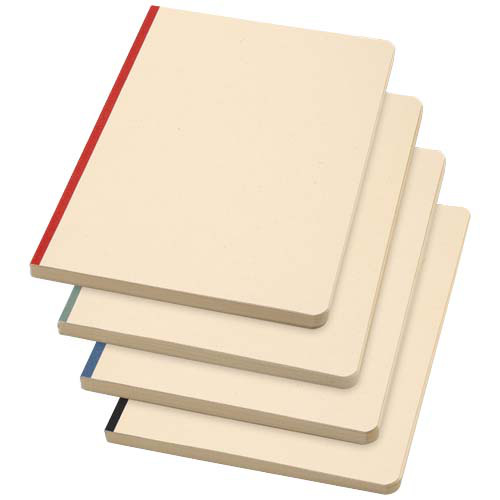 Liliana notatnik A5 z trzciny cukrowej z miękką okładką z RPET Zielony melanż 10612561 (5)