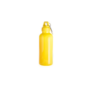 Bidon, butelka sportowa 600 ml z karabińczykiem żółty