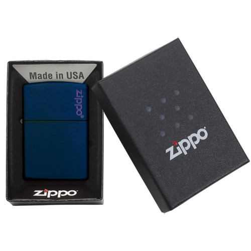 Zapalniczka Zippo Classic z logo Navy Blue Matte ZIP60001569 (3)