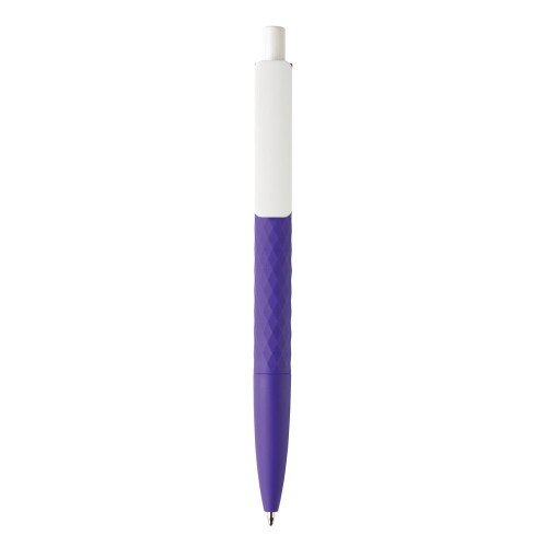 Długopis X3 z przyjemnym w dotyku wykończeniem fioletowy V1999-13 (2)