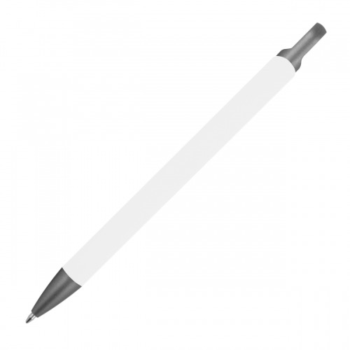 Długopis z aluminium z recyklingu, półżelowy KAROLINE Biały 1444006 (4)