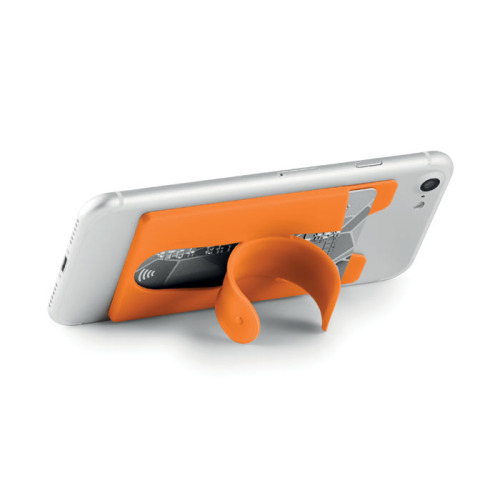 Silikonowy uchwyt na karty Pomarańczowy MO9685-10 