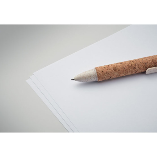 Korkowy długopis z 4-kolorowym tus Bezowy MO2421-13 (5)