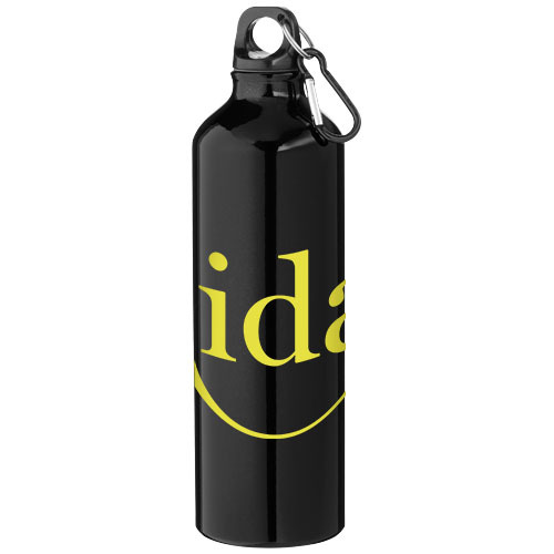 Aluminiowa butelka na wodę Oregon z karabińczykiem o pojemności 770 ml Czarny 10029706 (2)