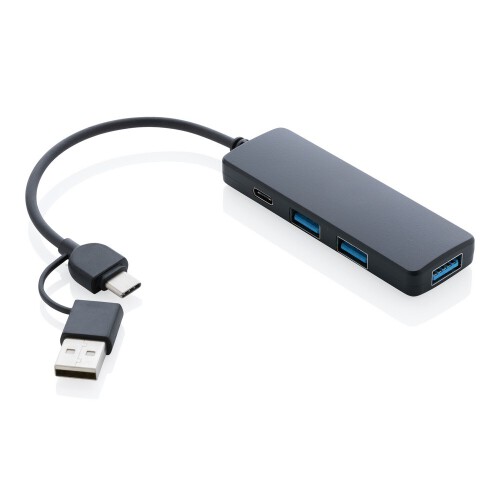 Hub USB 2.0 z USB C RABS black P308.261 (4)