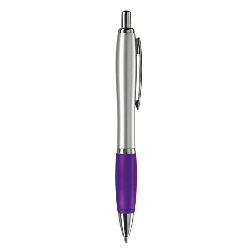 Długopis Hawaï srebrny Srebrny / purpurowy LT80422-N0572 (2)