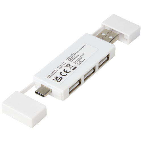 Mulan podwójny koncentrator USB 2.0 Biały 12425101 (4)