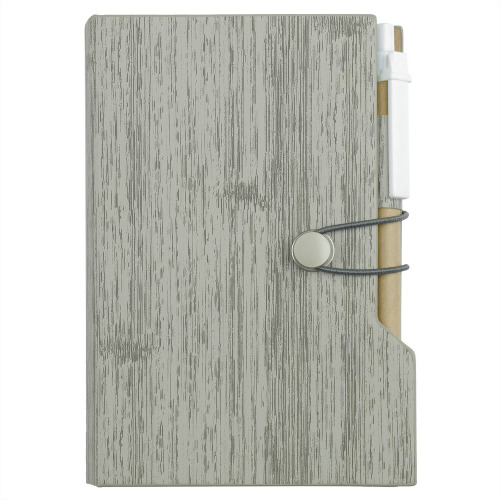 Zestaw do notatek, notatnik ok. A6, karteczki samoprzylepne, długopis Szary V2945-19 (7)