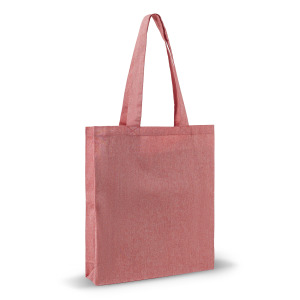 Bawełniana torba na zakupy z recyklingu 38x42x10cm Czerwony