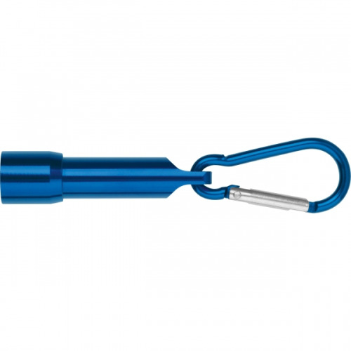 Mini latarka z aluminium z recyklingu BERGAMO Niebieski 529304 (1)