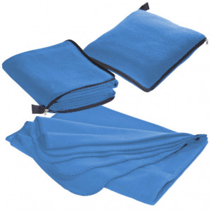 Koc z polaru/poduszka 2w1RADCLIFF Niebieski