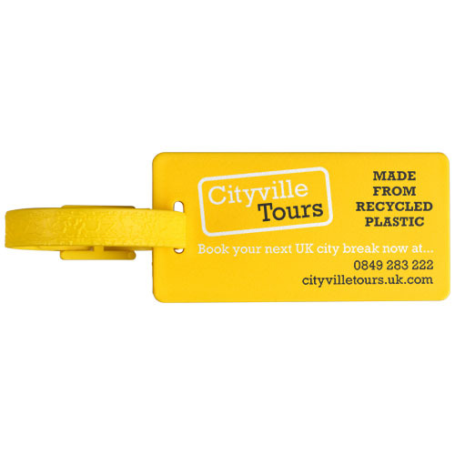 River zawieszka na bagaż z okienkiem z materiałów z recyklingu Żółty 21019111 (1)