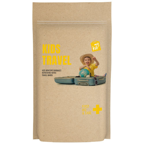 MyKit zestaw podróżny dla dzieci z papierową torebką Kraftowy brąz 1Z261706 (1)